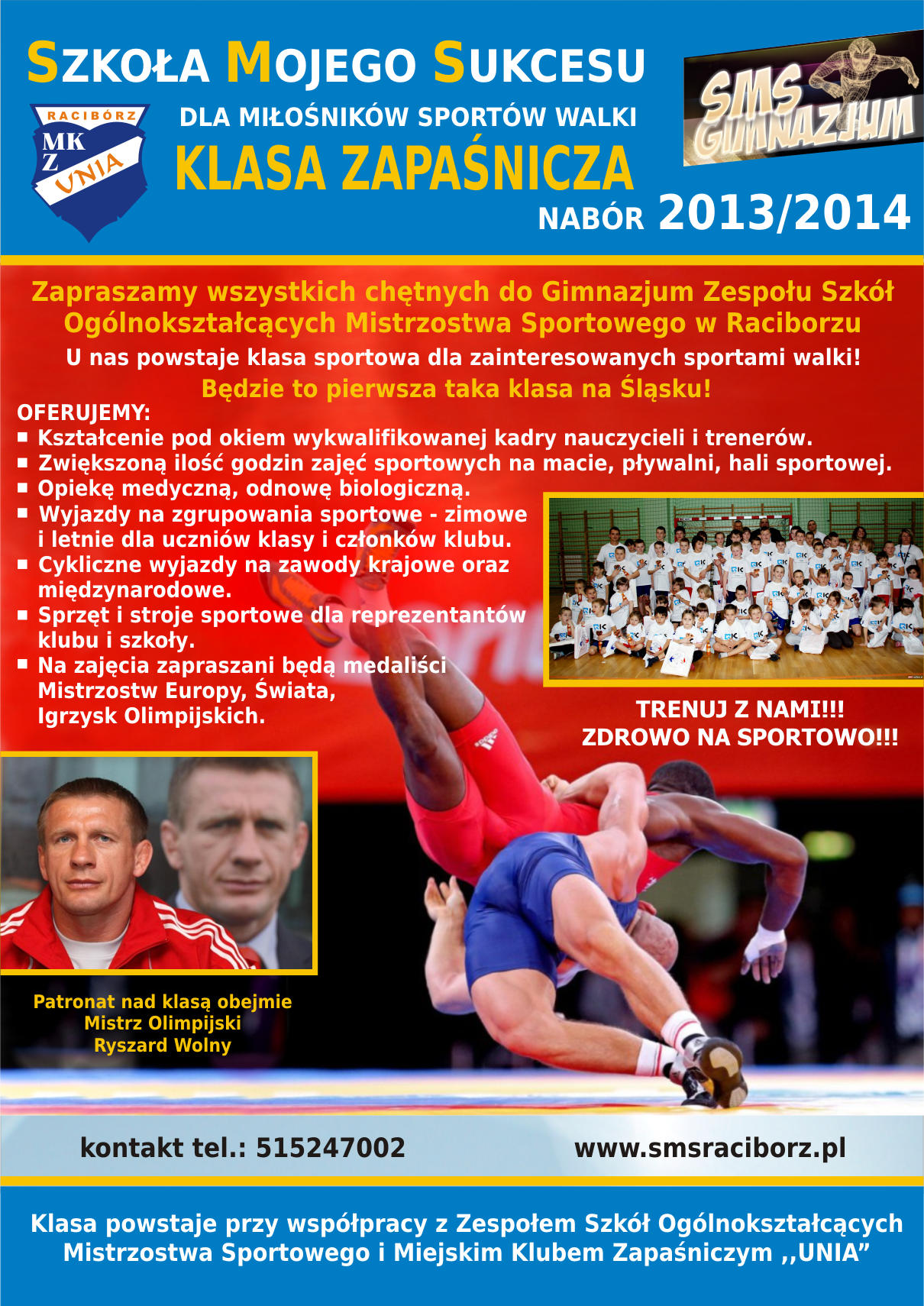 Klasa zapaśnicza – nabór 2013/2014